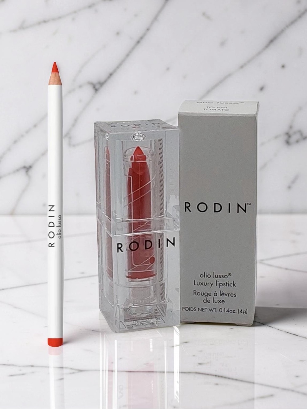 Rodin Olio Lusso Luxury Lipstick & Lip Liner Combo— Tough Tomato